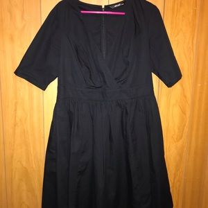 Eshakti Black Swing Dress 3/4 Sleeve 1X 16